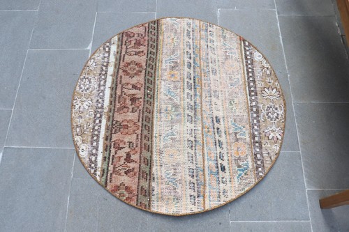 Turkish round rug 3x3 - 3x3, ft