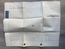 1832 Vellum Indenture Iron Acton Gloucestershire Mortgage 2 Seals