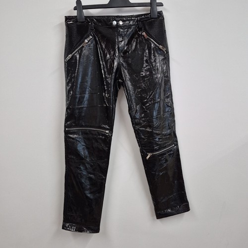 Ladies black zara faux leather - black,