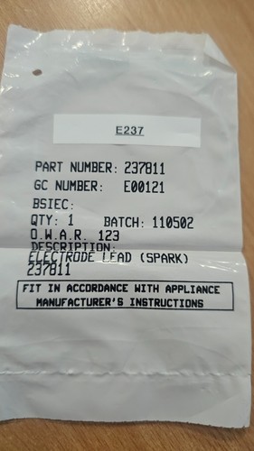 Baxi 237811 electrode - baxi,