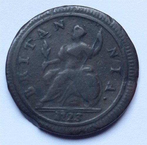 1723 george halfpenny copper - 1723,