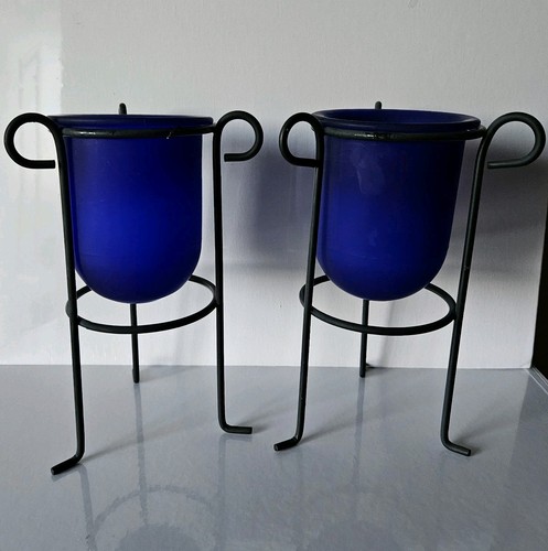 Cobalt blue glass candle - cobalt,