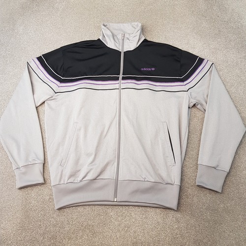 Adidas track jacket large grey - jacket,