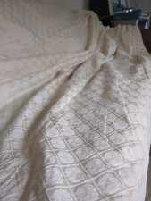 Brocade Country House Cream Heavyweight Pair Lined Cream Curtains