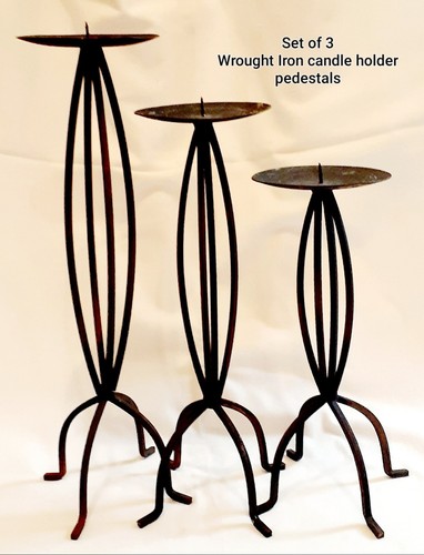 Set wrought iron candle - 3,