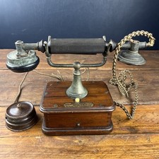 Antique Wooden Cradle Telephone Early 1900s Sterling Telephone & Electric Co LTD