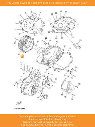 Yamaha gasket 5vk e5453 - gasket,, 5vk-e5453-10