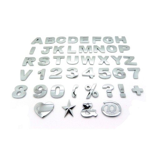 Chrome self adhesive letter - chrome, self-adhesive