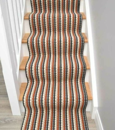 Long burnt orange rust stair - burnt,