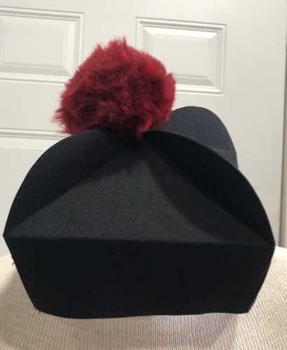 Clergy biretta hat - hat,, black