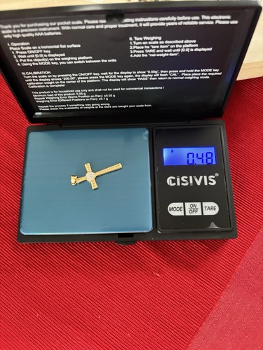 9ct yellow gold cross charm - cross,