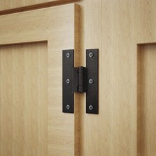 Black Offset H Hinges 3.5" H