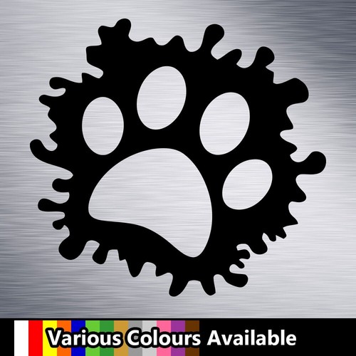 Paw print splash dog - splash, vinyl
