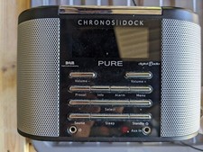PURE Chronos DAB/FM/Apple 30 Pin Connector Stereo Clock Radio. N.B. NO Cd Player