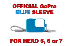 GoPro Silicone Sleeve Lanyard BLUE Go Pro For Hero 7 6 & 5 Black White Silver
