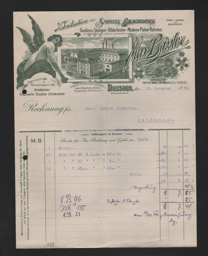 Dresden invoice 1914 max - dresden,,
