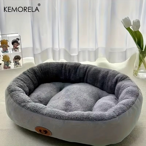 New plush oval pet - pet, bed