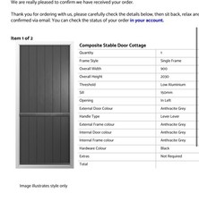Brand New Solidor Anthracite Composite Lever handled Stable Door