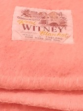 Vintage Witney Pink Wool Blend Blanket 