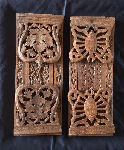 Vintage pair hand carved - vintage,
