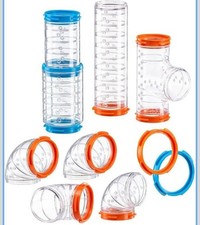 Ferplast Hamster Tube Set - 19 Piece Transparent Tunnel Kit and Sience Lab