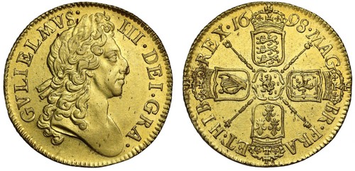 William iii 1698 guinea 2nd - william,