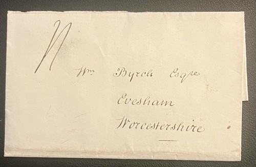1839 pre stamp letter - pre, fareham