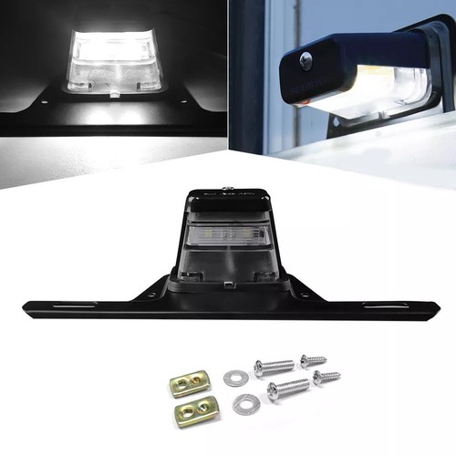 White car led - car, plate