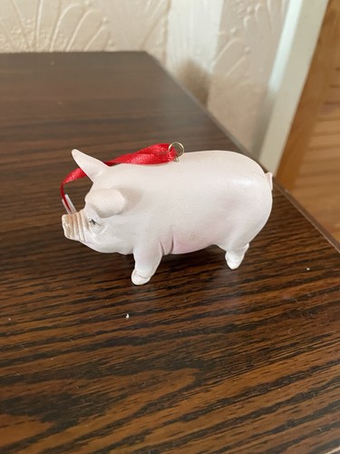 Ceramic pig ornament - ceramic,