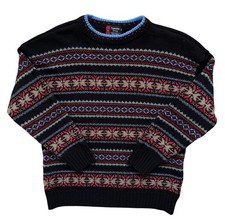 Vintage Sweater Shop Wool Blend Fairisle Jumper Womens Medium 