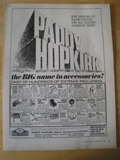 PADDY HOPKIRK THE BIG NAME IN ACCESSORIES RANGE GUIDE 1967 ADVERT A4 FILE 55