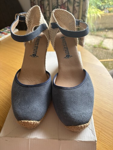 White stuff denim blue wedge - blue,