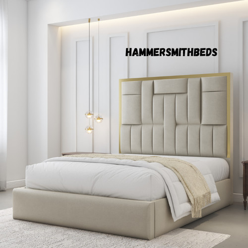 Golden plated bed frame - golden,