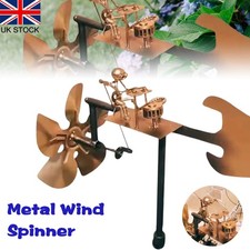 Metal Wind Spinner Drummer