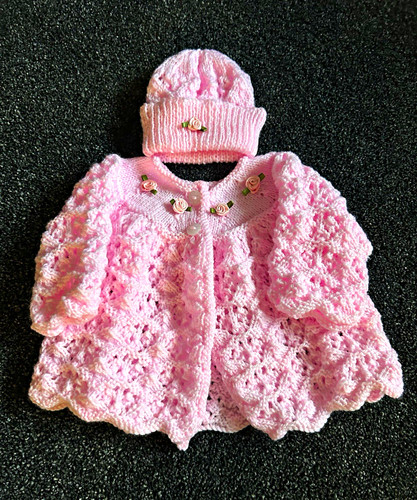Hand knitted baby girl