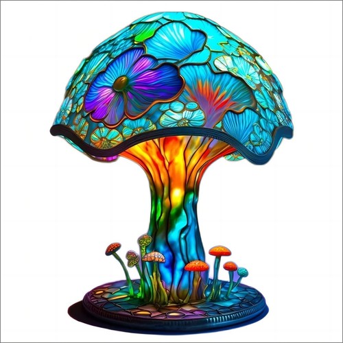Colorful mushroom stained - mushroom,