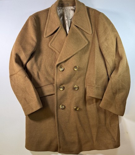 Vintage camel wool coat - camel,