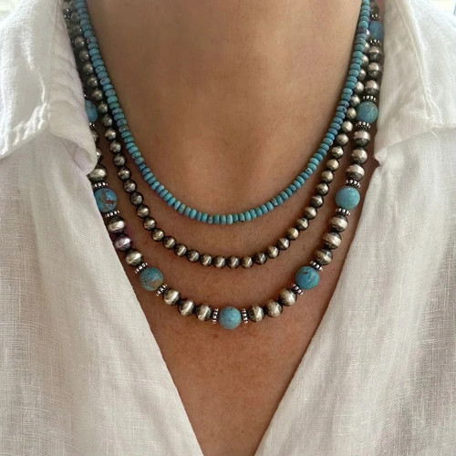 3pcs pearl turquoise beaded - pearl,