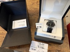 Certina DS-2 Precidrive Quartz Watch - Black Leather Strap Boxed