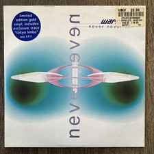 WARM JETS - NEVER NEVER 7" UK 1998 INCLUDES MAILER CARD GOLD VINYL EX+