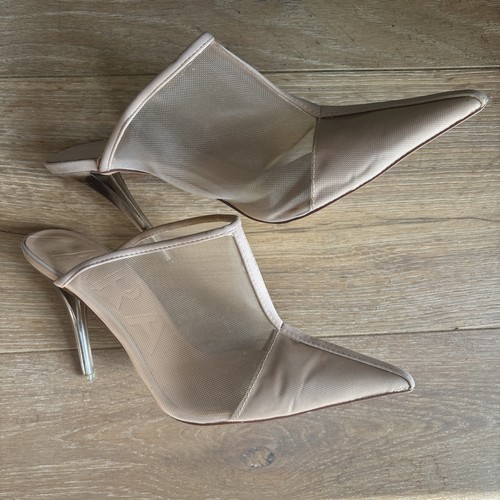 Zara stiletto heels mesh beige - stiletto,