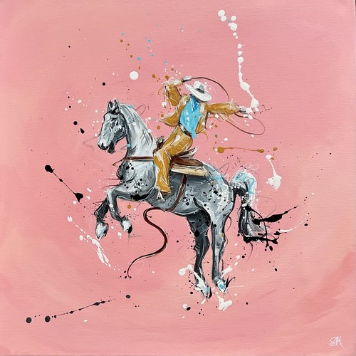 Cowboy original acrylic - cowboy,
