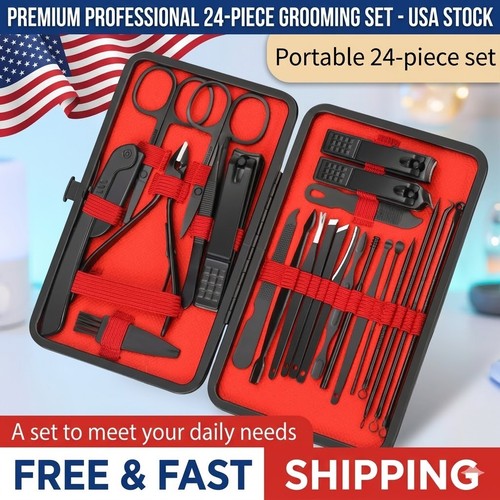 24pcs manicure pedicure set - 24pcs,