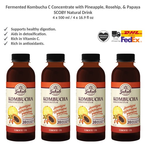 Fermented kombucha - fermented, c