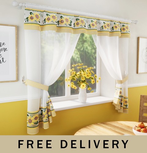 Yellow floral kitchen - yellow,