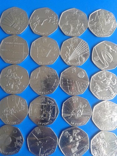 Various olympic 50p coins - various,