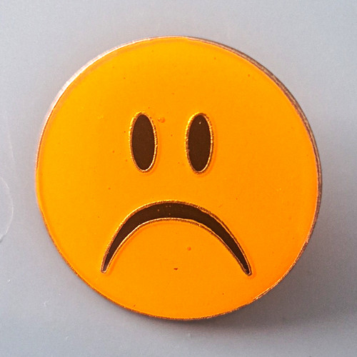 Sad face novelty enamel - novelty,