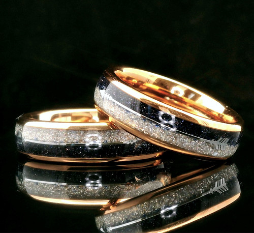 Blue sandstone moonstone ring - blue,