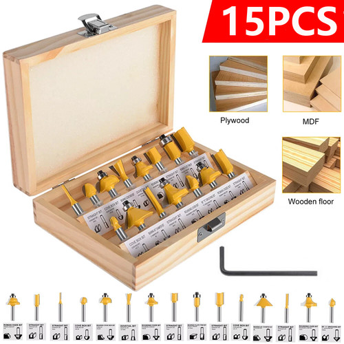 15pcs inch shank - 1/4,