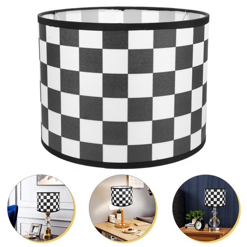 Black and white checked lamp - and,